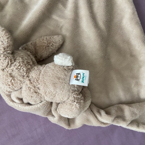 Jellycat Lovey Bashful Bunny beige tan Security Blanket Soother Rabbit Soft - Picture 4 of 4